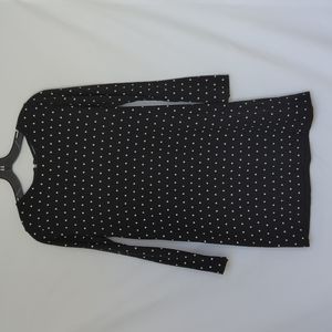 MANGO | Black with White Polka Dot Knit Dress